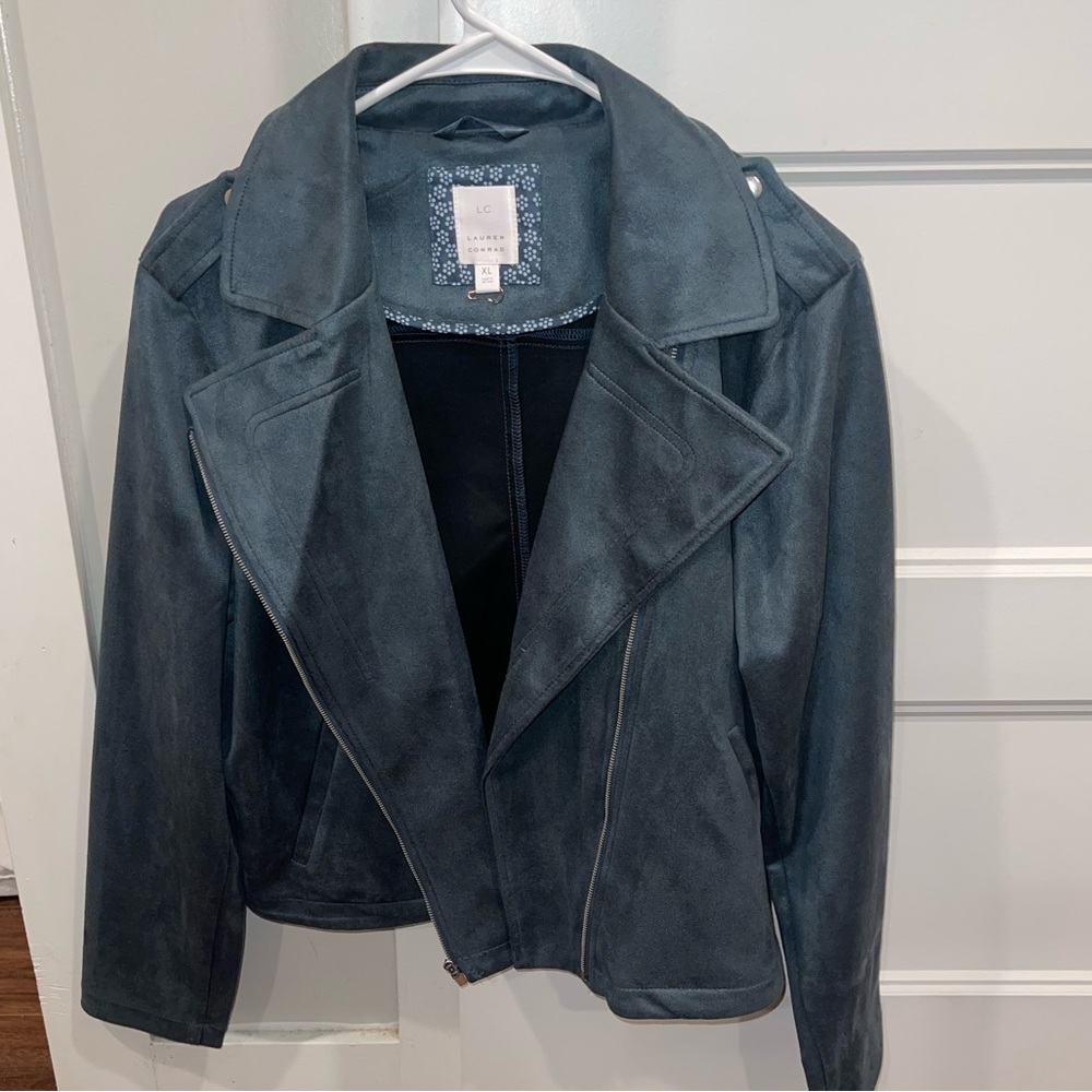 LC Lauren Conrad Suede Moto Jacket